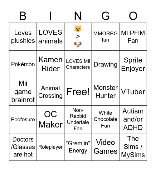 How much are you like @Lightkari Bingo Card