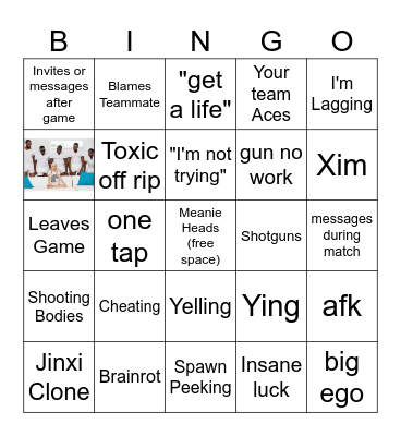 Siege Bingo Card