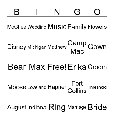 Bingo Card