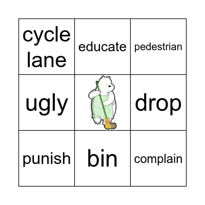 Think 1 Unit 10 pp. 96-97 Bingo Card