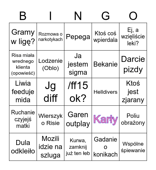 Discord Bingo Card