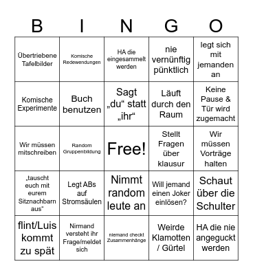 Biongo Bingo Card
