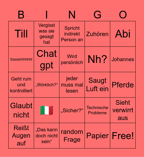 Barbara Schnieders Bingo Card