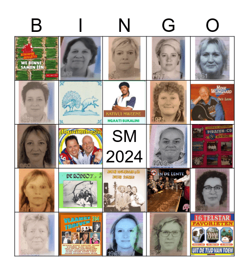SM Muziek Bingo 2024 Bingo Card