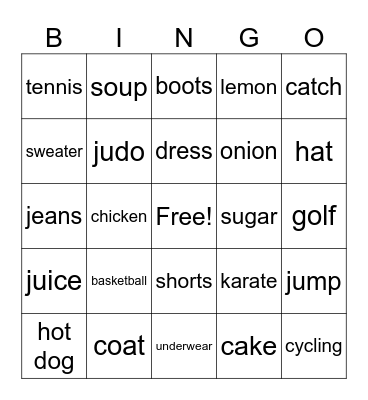 Module 4 Bingo Card