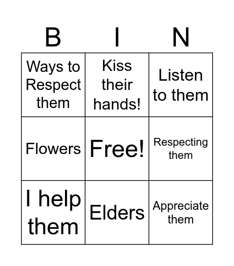 BINGO Card