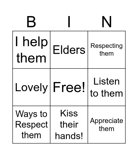 BINGO Card