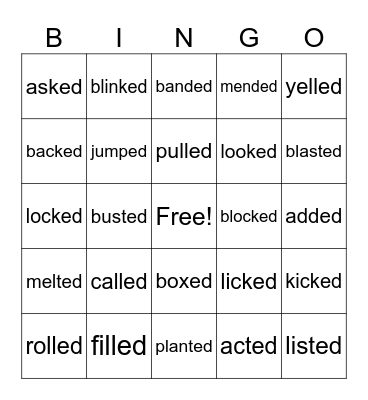 Lesson 64 Bingo Card