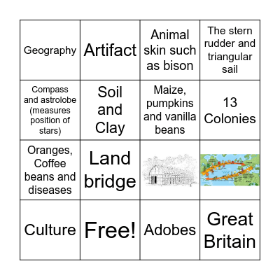 Social Studies Review 1 Bingo Card