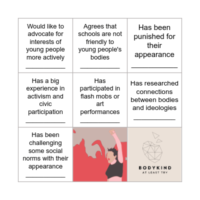 BODY AS PROTEST Bingo Card