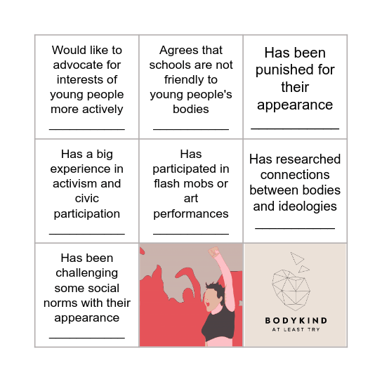 BODY AS PROTEST Bingo Card