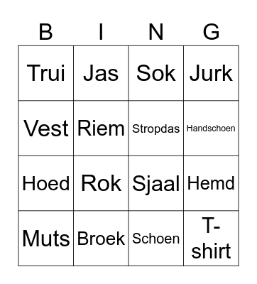 Taalcafé Bingo Card