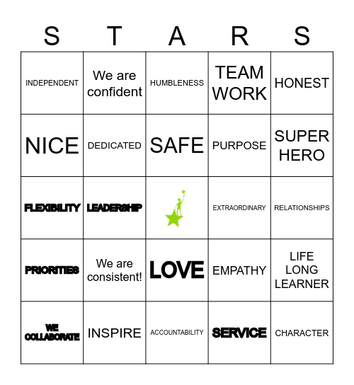 BRENTWOOD BINGO Card