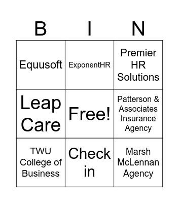 NTXSHRM Conference Bingo Card
