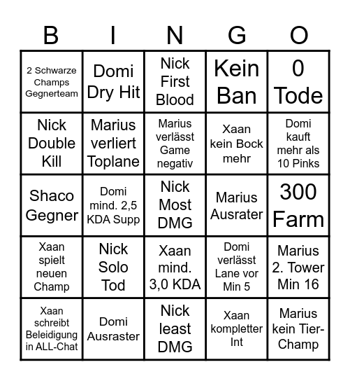 Flex Bingo Card