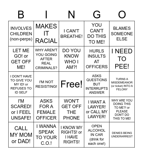 Delooney Tunes Bingo Card