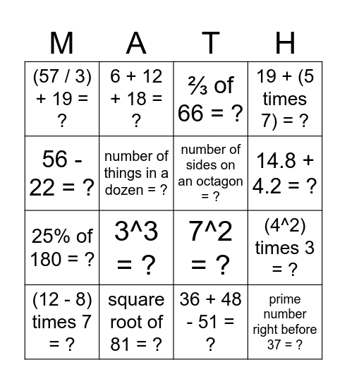 Connect 4! Bingo Card