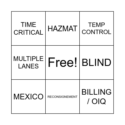 TRANSACATION EMAILS Bingo Card