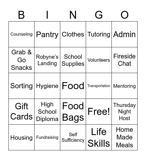 Robynes Nest BINGO Card