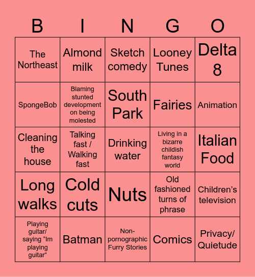 Maggie Bingo Card