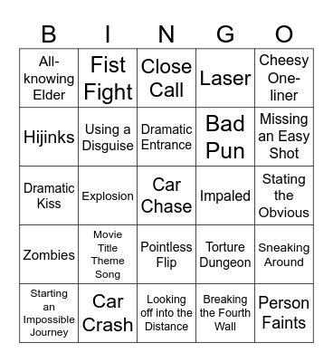 BINGOFLIX: Mad Max Beyond Thunderdome Bingo Card