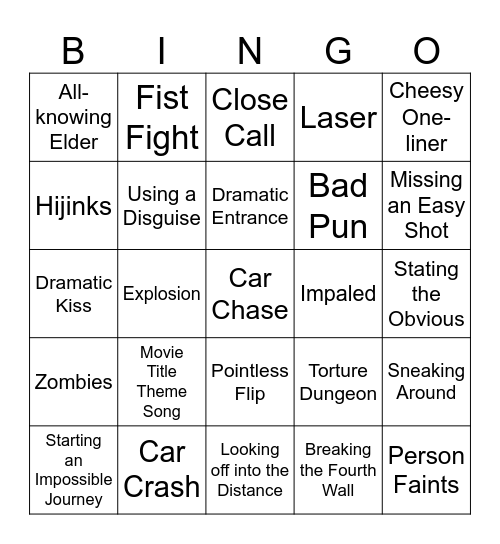 BINGOFLIX: Mad Max Beyond Thunderdome Bingo Card
