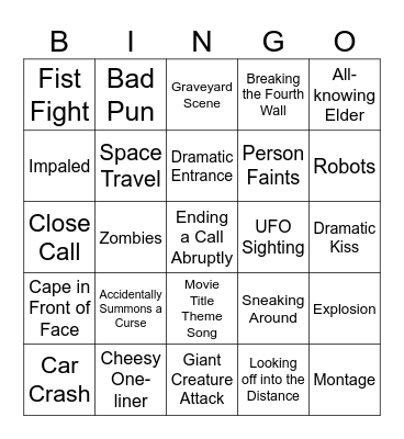 BINGOFLIX: Mad Max Beyond Thunderdome Bingo Card