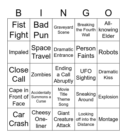 BINGOFLIX: Mad Max Beyond Thunderdome Bingo Card