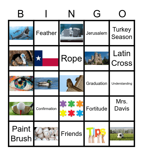 Washington National Cathedral Bingo Card