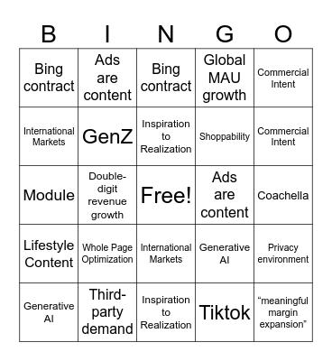 Pinterest Bingo 🤓 Bingo Card