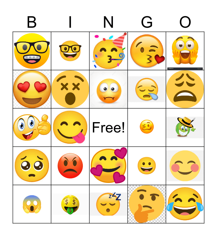 Emojis Bingo Card