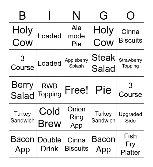 PM Server Bingo Card