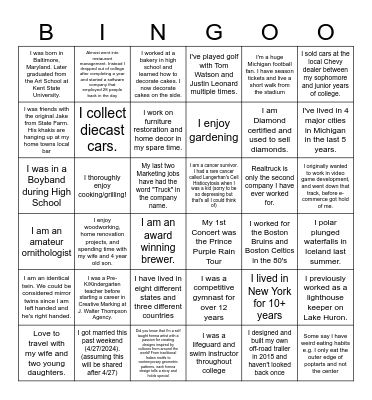 Summit 2024 Fun Fact BINGO Card