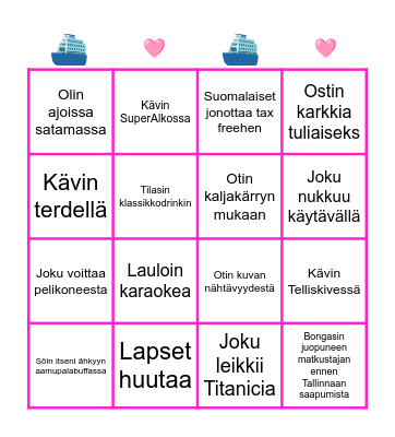 Rissebingo Card