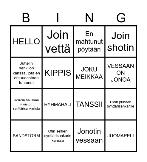 BILEBINGO Card