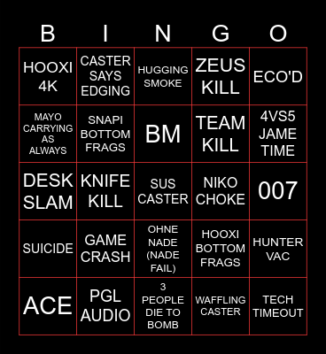 EVERY TIME HOOXI GETS A 2K, I GIFT A SUB Bingo Card