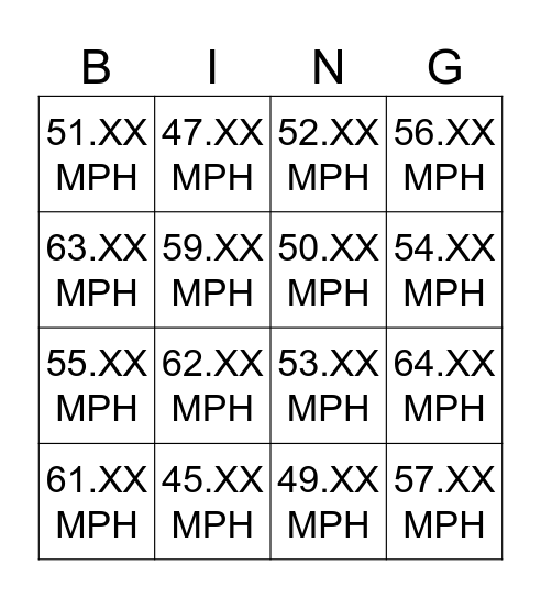 Tech Disc Bingo Card