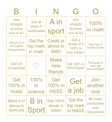 2024 School Year Bingo Card