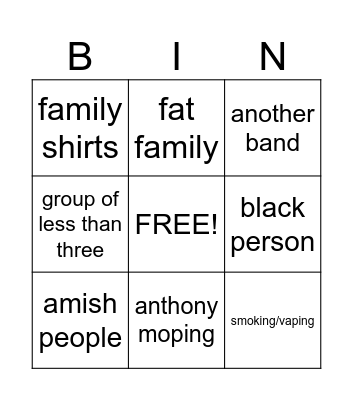 tennessee Bingo Card