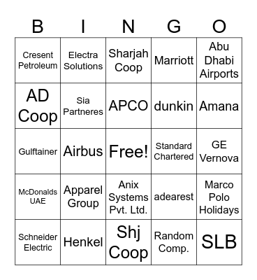 CSE Bingo Card