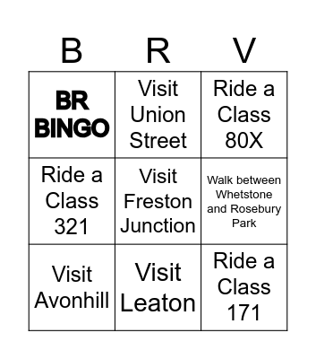 BR Bingo Card