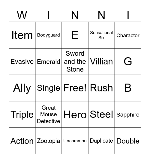 Bingo Card
