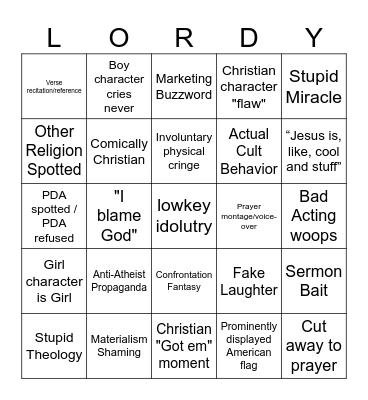 God's Not Dead 👻 Bingo Card