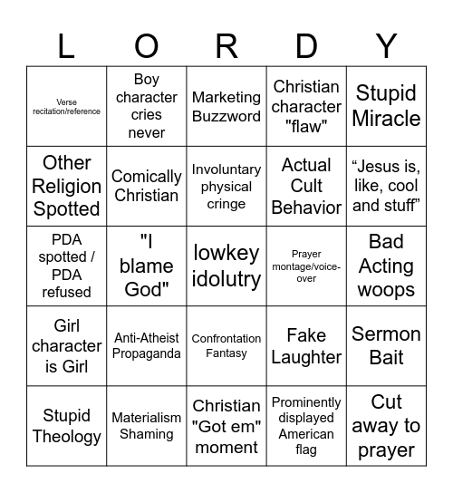 God's Not Dead 👻 Bingo Card