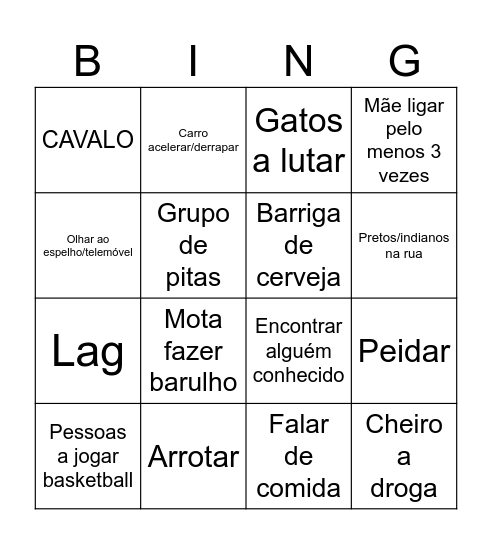 Saida Bingo Card