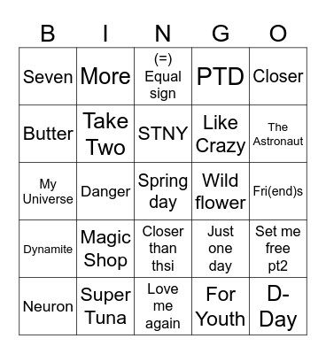 @Estlln_ Bingo Card