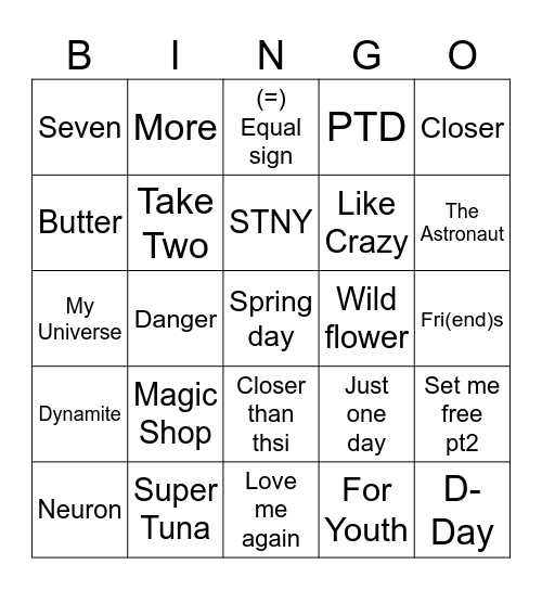 @Estlln_ Bingo Card