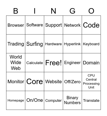 Tower Bingo Card