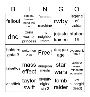 saras brainrot bingo Card