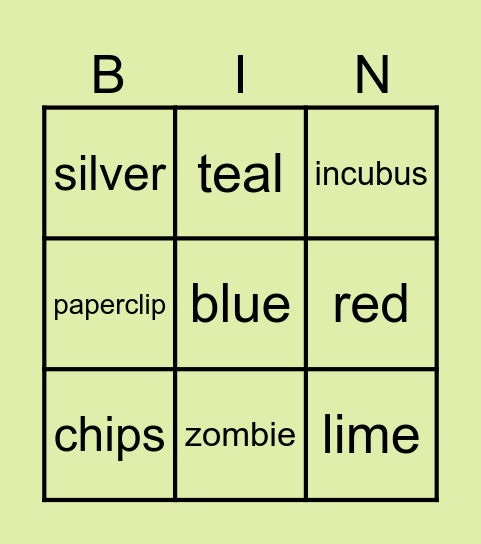 Infinite Craft Bingo Card